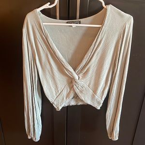Green long sleeve top